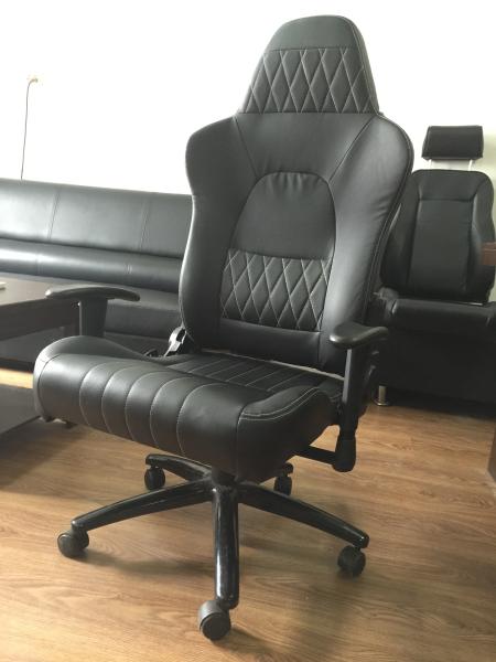 Buy cheap Modern Black Ergonomic Swivel Office Chair With Wheels / Adjustable Desk Chair from wholesalers