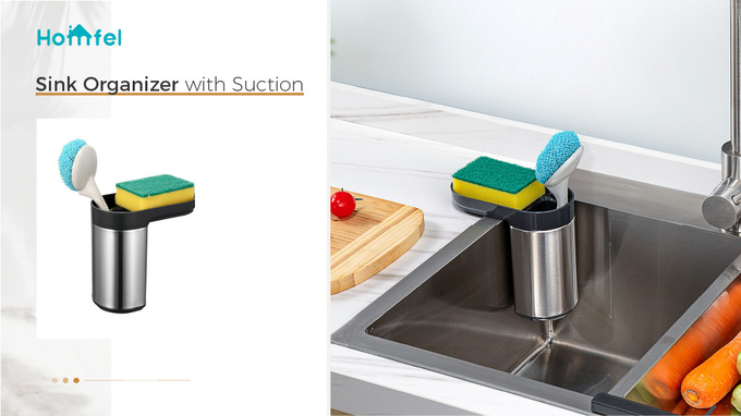 Stainless Steel Kitchen Utensil Holder For Countertop Standing Type Flatware Organizer Caddy