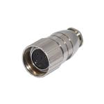 M23 Straight CuZn Waterproof Female Connector PA66 Threaded Coupling