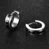 Buy cheap osbores Cool Stainless Steel Round Stud Earrings For Women/Men Roman numerals Pattern Silver Color Black Earrings from wholesalers