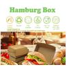 Buy cheap Paper Burger Box, Corrugated Hamburg Box 300gsm Paper Fast Food Disposable Paperboard 1-6 Colors Food Pack from wholesalers