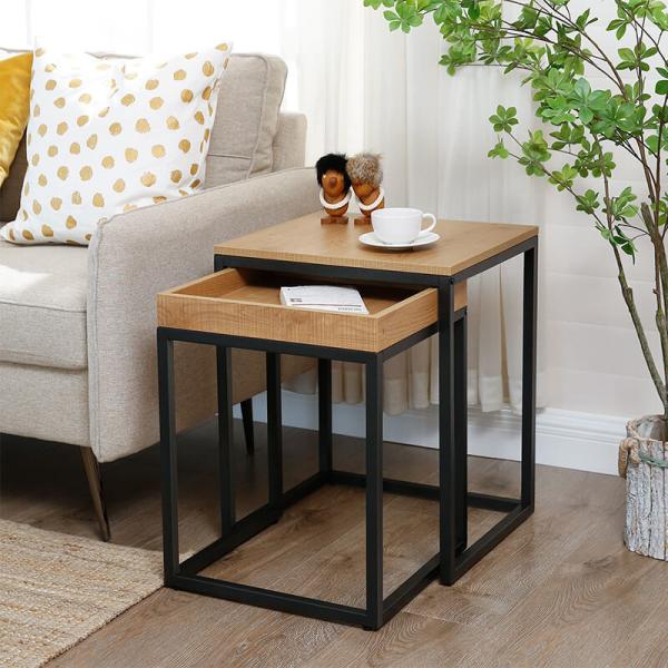 Buy cheap Honey Brown Nesting Coffee Tables, Nesting Tables For Sale, Industrial Coffee Table, XLNT02N from wholesalers