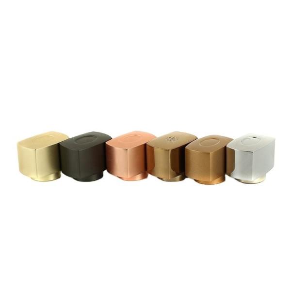 Buy cheap Custom Aluminum Zinc Alloy Zamac Gold Spray Cap Lid Cover Top Silver Golden Black Perfume Bottle Cap With Flower from wholesalers