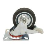 90mm/103mm/128mm/155mm Ball Bearing Rubber Furniture Trolley Caster for