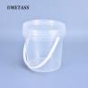 Buy cheap Round 1L Clear Plastic Bucket With Lid Suitable for Water and Food Grade from wholesalers