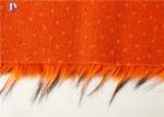 Orange Jacquard Plush Faux Fur Fabric Auto Upholstery Garment Boots Toys