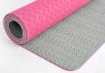 6mm pink colour two layer non-slip TPE yoga mat
