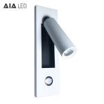 Contemporary embedded mounted Gold Brushed led wall lamps 3W led wall light led