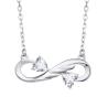 Buy cheap YASVITTI 925 Sterling Silver Infinity Heart Necklace Heart Cubic Zircon Luxury Women Necklace Jewelry from wholesalers