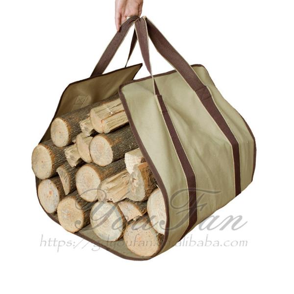 Buy cheap Abrasion Resistant Canvas Log Carrier Bag , Foldable Firewood Carry Bag from wholesalers