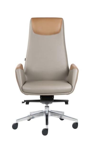Buy cheap 670*680*1210mm Executive Grey Leather Office Chair High Back from wholesalers