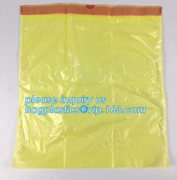 Extra large capacity biohazard drawtape trash bag interleaf coreless roll