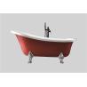 Buy cheap ODM Solid Red Acrylic Slipper Bathtub Deep Soaking Freestanding 1500 Mm from wholesalers