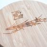 Buy cheap Round Laser Logo Table Bamboo Drink Coasters Funny Housewarming Gift from wholesalers