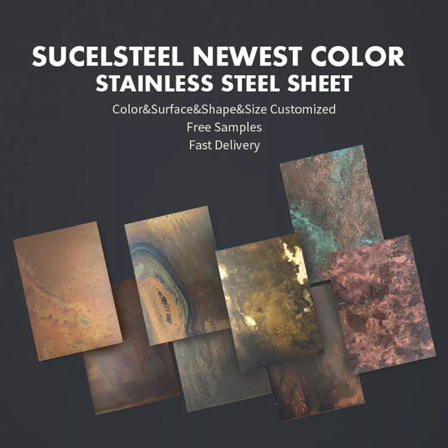 Blended 4x8 4x10 Decorative Stainless Steel Sheet 304 316 Colorful