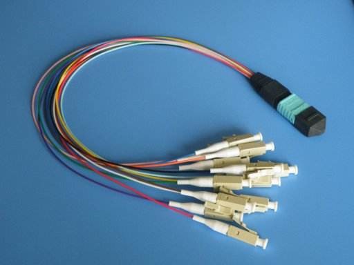 MPO MPO To LC Patch Cord Cable 12 Core 0.9mm Singlemode