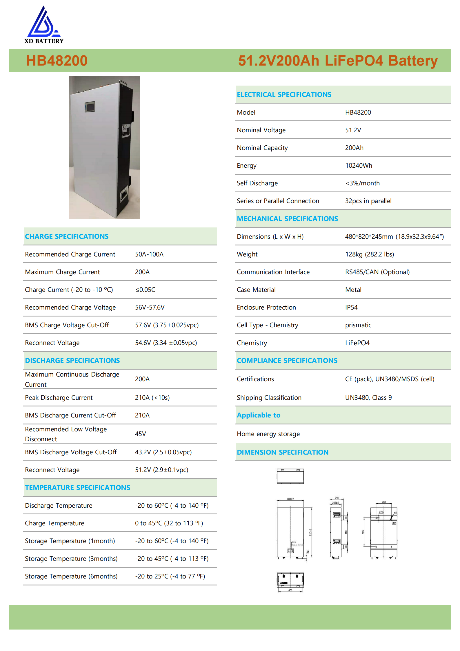 9000 Cycle Life Lifepo4 Sun Cycle Lithium Battery Rechargeable 48v 100ah 120ah 200ah