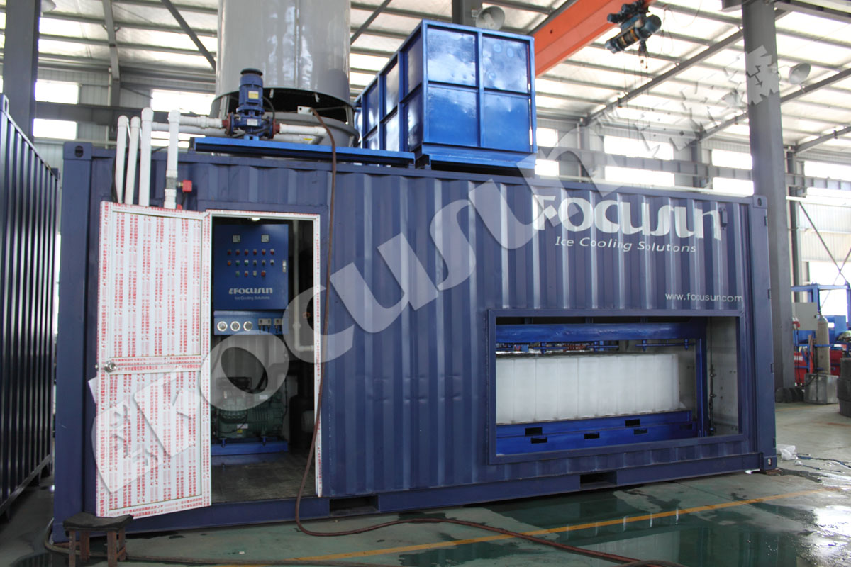 Bitzer Compressor Industrial Ice Making Machine for Easy and Containerized Ice Production