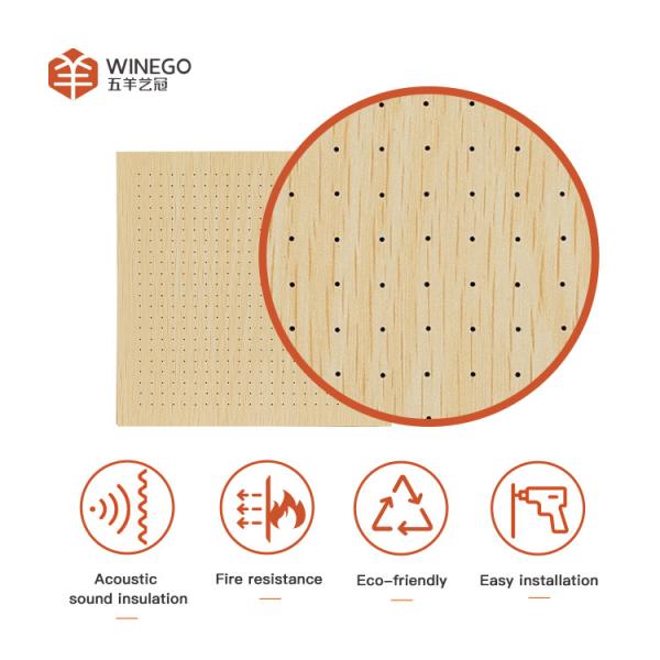 Buy cheap Micro Perforated Acoustic Wall Wood Panels , Decorative Sound Proof Panels 0.65 NRC from wholesalers