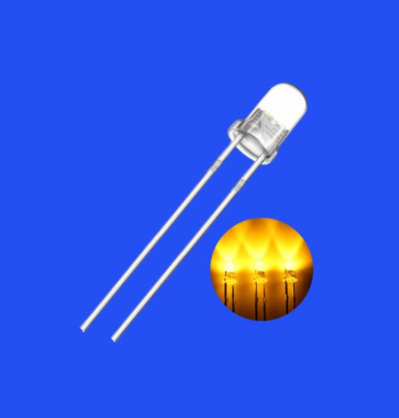 Buy cheap 0.2W Illuminated 3mm 585-595nm Yellow Color 14000-16000mcd Round Shape F3 LED Diode from wholesalers