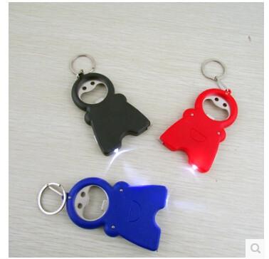 Buy cheap New creative gift product metal led light tape bottle opener keychain keyrings from wholesalers