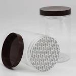 1oz 2oz 4oz 8oz Clear Plastic Jars Food Storage PET Straight Sided With Aluminum