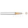 Buy cheap US Standard Low Profile Coax Cable Wide Meshed Copper Braiding White Color from wholesalers