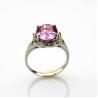 Buy cheap Fashion Jewelry 925 Silver Oval Pink Cubic Zircon Gemstone Ring (R193) from wholesalers