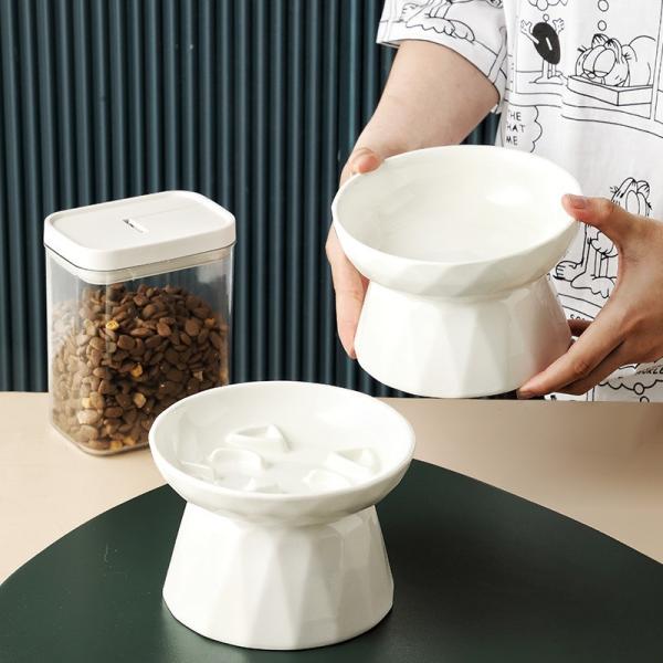 Buy cheap Cat Bowl Food Bowl Slow Food Plate High Foot Bowl Slow Food Bowl Water Bowl Protection Spine Cat Food Bowl Plate from wholesalers