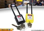Yellow Colour English PVC Tag Safety Lockout Padlocks 76mm Sahckle Length