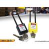 Buy cheap Yellow Colour English PVC Tag Safety Lockout Padlocks 76mm Sahckle Length from wholesalers