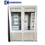 Custom Modern UPVC Swing Window House White Color PVC Casement Windows
