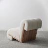 Buy cheap Fabric Leisure Chair White Teddy Plush Curved Leisure Chair Living Room Sofa Chair from wholesalers