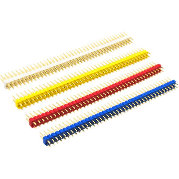Quality Colourful 2x40P 40Pin 2.54mm 0.1&quot; Straight Double Row Male Pin Header Strips for sale