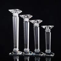 Buy cheap Crystal Candle Sticks Wedding Table Decorations 56cm 54cm 52cm With Tube product