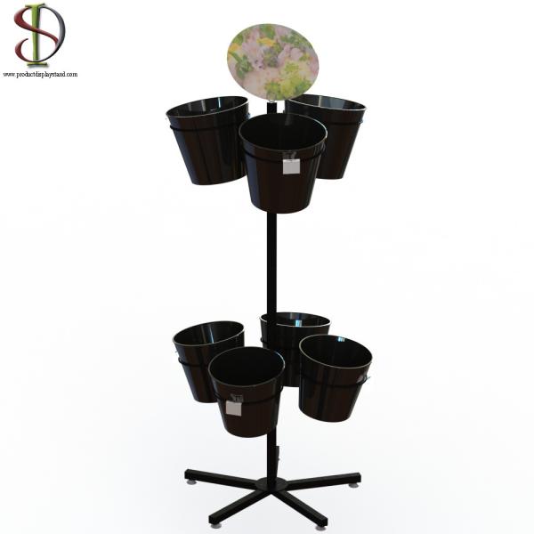 Buy cheap Florist'S Shop Bouquets Metal Floor Display Stand With 7 - 12 Flower Barrel from wholesalers