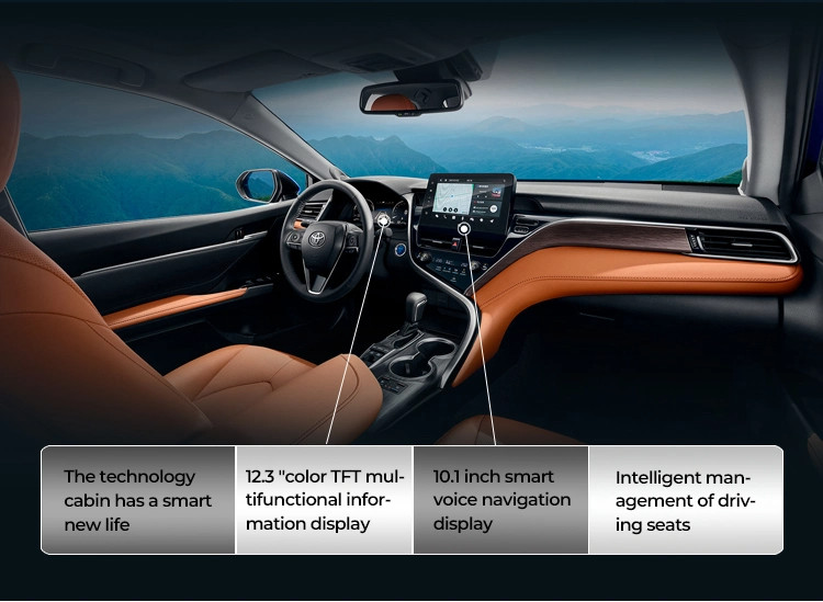 Double Engines TOYOTA Gas Electric Hybrid Car Sedan Leather Gasoline Car
