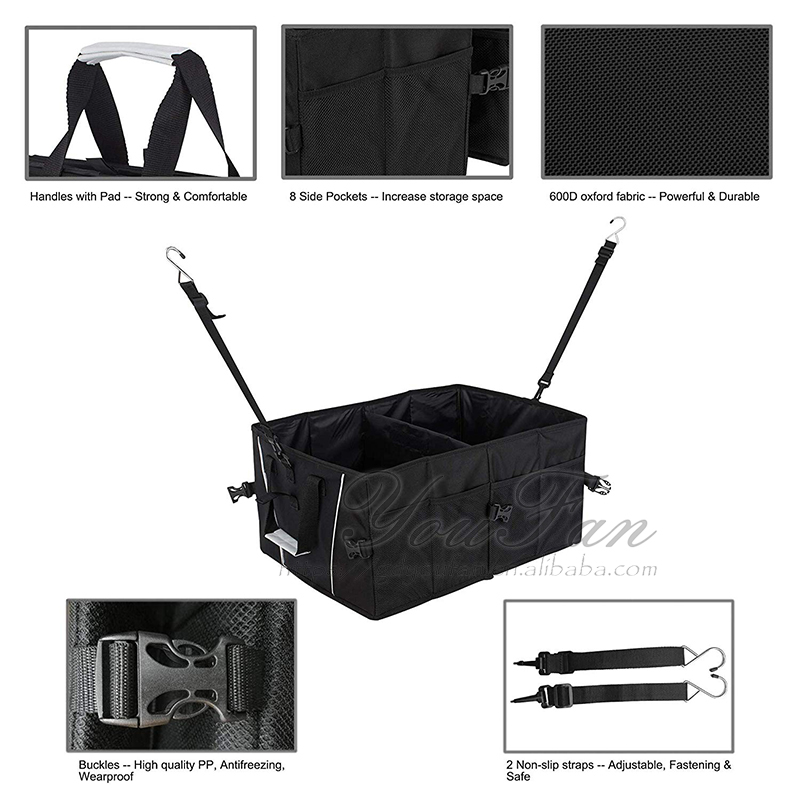 Foldable Car Trunk Organizer For Outdoor Picnic / Concert / Fishing