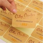 100μM Adhesive Stamping Kraft Oilproof Food Packaging Labels