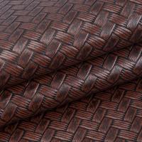 Buy cheap 0.6mm Embossed Packaging Leather Faux Knitted PVC Leather Big Mat Weave product