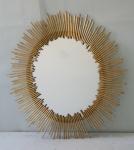 Oval Iron Mirror Wall Decor , 76 * 100cm Bathroom Mirror Wall Stickers Decor