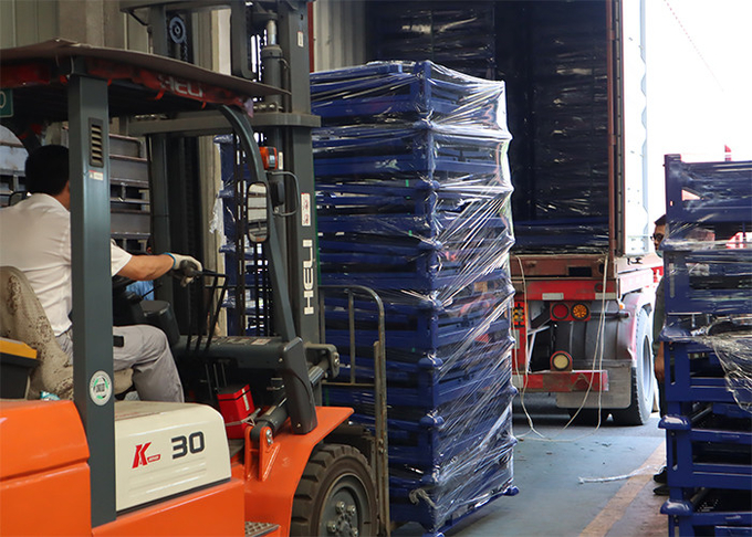Collapsible Stacking Stillage Pallet Cage Wire Mesh With Rugged Base