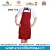 Buy cheap Polyester wine red advertisement apron ready for logo printing men women tool accessory from wholesalers