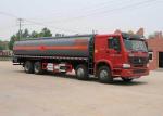 Edible Oil Transport Vehicle Oil Tank Truck , Mobile Gas Station Fuel Oil Trucks