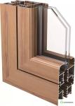 Wooden Grain Casement Aluminum Profile Windows With Great Feeling