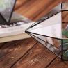Buy cheap Diamond Shaped Clear Glass Vase , Durable Geometric Terrarium Glass Vases from wholesalers