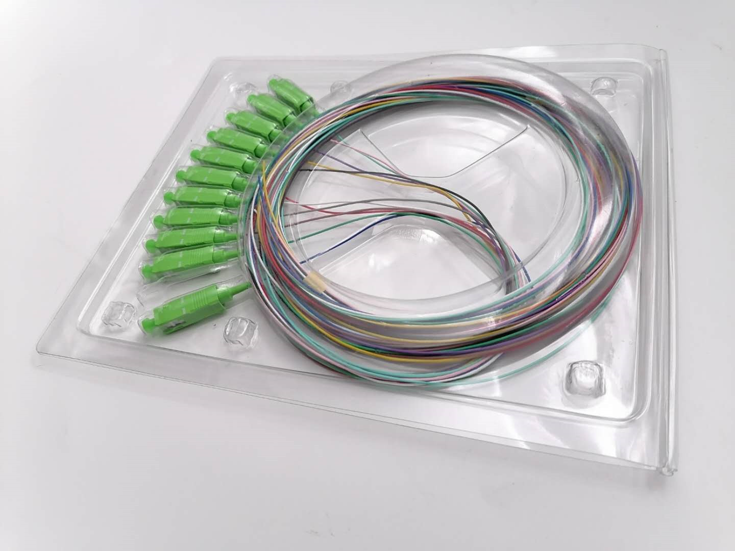 Unjacketed 1m SC/APC Single Mode 0.9mm Fiber Optic Pigtail