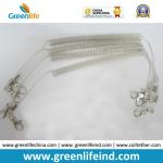 Transparent Clear Plastic PU Stainless Steel Core Coiled Tether Rope