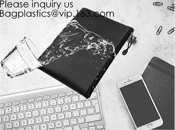 Documents, Folders, Superior Fireproof Safe Protection,A4 Fireproof Document Holder Case Fire Resistant Money Purse Pack