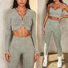 Buy cheap Oem Factory Manufacturer Custom Logo Seamless 2 Piece Yoga Set Lightweight High Waist Training Tights from wholesalers